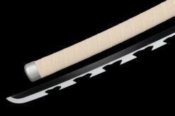 Inosuke Sword ：Wooden Anime Sword White Handle And White Scabbard For Inosuke Hashibira0003