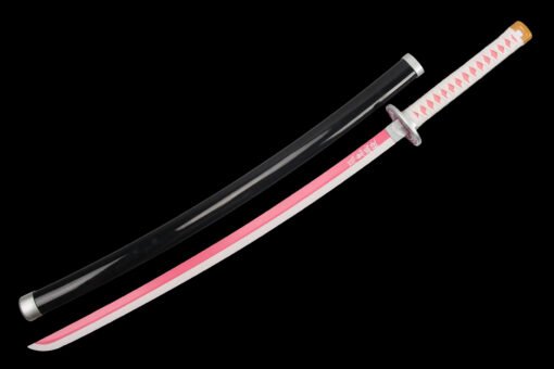 Kanao Sword ：Wooden Anime Sword White Blade And White Handle Kanao For Tsuyuri Cosplay (4)