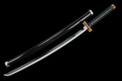 Muichiro Sword ：Wooden Anime Sword Black Scabbard And Black Handle For Tuichirou Tokitou Cosplay (10)