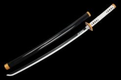 Sabito Sword Wooden Anime Sword Black And White Blade And Black For Scabbard For Sabito Cosplay (5)