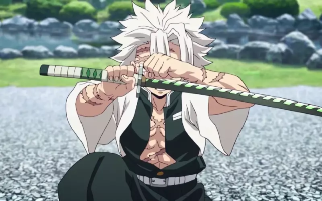 sanemi with his sword