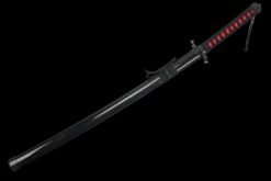 Ichigo Sword Wooden Anime Katana Black Blade and Black Handle For Ichigo Kurosaki Cosplay (3)