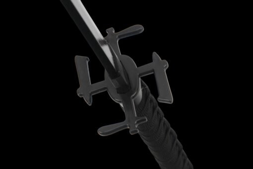 Ichigo Sword Wooden Anime Katana Black Blade and Black Handle For Ichigo Kurosaki Cosplay (4)