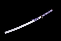 Senbonzakura Wooden Anime Katana Silver Blade and Light Purple Handle For Kuchiki Byakuya Cosplay (8)