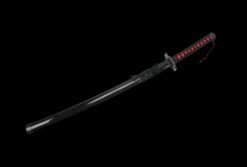 Tensa Zangetsu Sword Wooden Anime Katana Black Blade and Black Handle For Ichigo Kurosaki Cosplay (3)