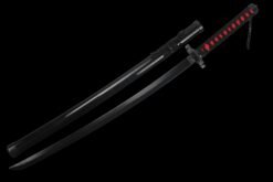 Tensa Zangetsu Sword Wooden Anime Katana Black Blade and Black Handle For Ichigo Kurosaki Cosplay (4)