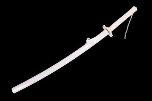 Tensa Zangetsu Sword Wooden Anime Sword White Scabbard and Silver Blade For Ichigo Kurosaki Cosplay (4)