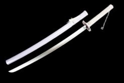 Tensa Zangetsu Sword Wooden Anime Sword White Scabbard and Silver Blade For Ichigo Kurosaki Cosplay (5)