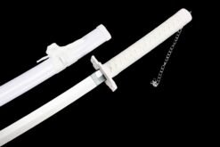 Tensa Zangetsu Sword Wooden Anime Sword White Scabbard and Silver Blade For Ichigo Kurosaki Cosplay (6)