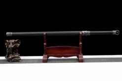 Handmade Katana：Manganese Steel,Black sheath and black handle,Black Sword,Must have Collection,Outdoor Leisure,Not sharp (2)