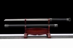 Handmade Katana：Manganese Steel,Black sheath and black handle,Black Sword,Must have Collection,Outdoor Leisure,Not sharp (3)