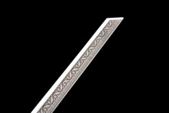 Handmade Katana：Manganese Steel,Black sheath and black handle,Black Sword,Must have Collection,Outdoor Leisure,Not sharp (5)