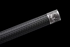 Handmade Katana：Manganese Steel,Black sheath and black handle,Black Sword,Must have Collection,Outdoor Leisure,Not sharp (6)