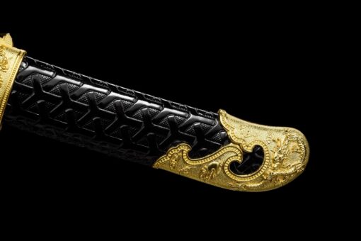 53cm Handmade KatanaBlack scabbard and black handle,High Quality Blade,Carbon Steel,Collectible Short Sword,Samurai Sword,Not sharp (10)