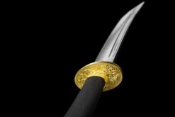 53cm Handmade KatanaBlack scabbard and black handle,High Quality Blade,Carbon Steel,Collectible Short Sword,Samurai Sword,Not sharp (5)