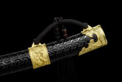 53cm Handmade KatanaBlack scabbard and black handle,High Quality Blade,Carbon Steel,Collectible Short Sword,Samurai Sword,Not sharp (9)
