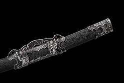 Handmade Katana Black scabbard and Black scabbard, High manganese steel, High Quality Blade,Fighting Master, Collectible Sword, Not sharp (10)