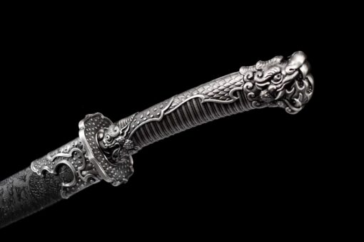 Handmade Katana Black scabbard and Black scabbard, High manganese steel, High Quality Blade,Fighting Master, Collectible Sword, Not sharp (15)