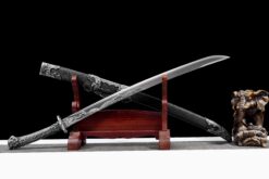 Handmade Katana Black scabbard and Black scabbard, High manganese steel, High Quality Blade,Fighting Master, Collectible Sword, Not sharp (5)