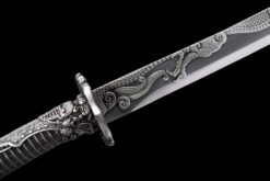 Handmade Katana Black scabbard and Black scabbard, High manganese steel, High Quality Blade,Fighting Master, Collectible Sword, Not sharp (8)