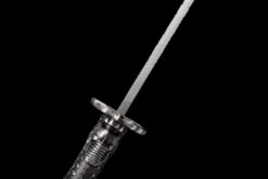 Handmade Katana Black scabbard and Black scabbard, High manganese steel, High Quality Blade,Fighting Master, Collectible Sword, Not sharp (9)