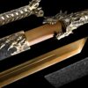 Handmade Katana Black scabbard and brass handle, Collectible Sword, Dragon Sword, Traditional Style, Real Katana, Not sharp (1)