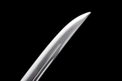 Handmade Katana Black scabbard and silver handle, High manganese steel, Traditional Chinese style, Collectible Sword, Not sharp (6)