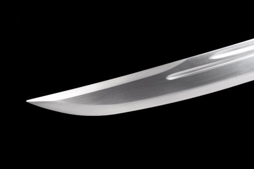 100cm Handmade Katana Black scabbard and silver handle,High Manganese Steel,Real Samurai Sword,Full Tang (4)
