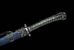 Handmade Katana:Blue scabbard, Blue Blade,Traditional Chinese Style,Manganese Steel Blade,Must have for Collection0019