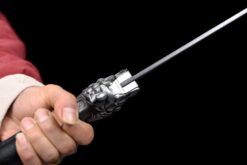 Handmade Sword Black Blade,Black Sword,Dragon Pattern Ornaments,Battle Ready,Collectible Sword,Essential for giving gifts (7)