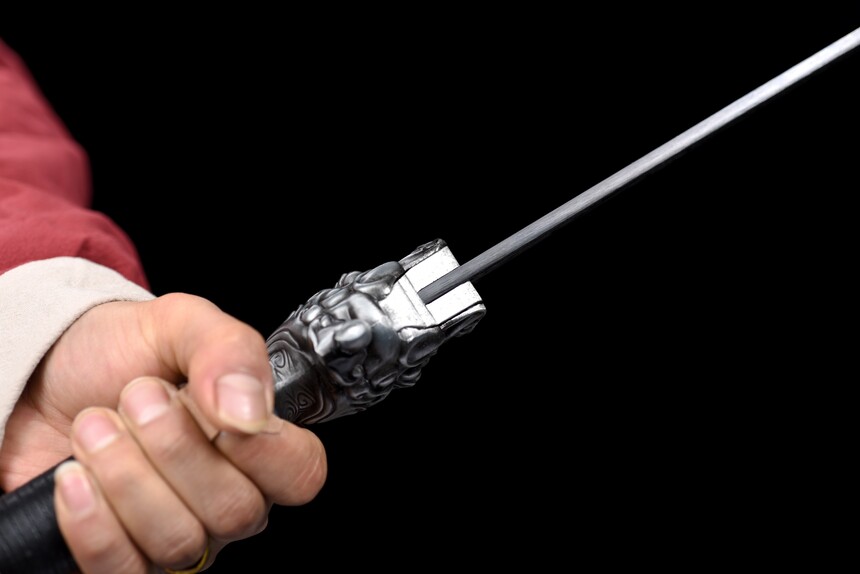 Handmade Sword Black Blade,Black Sword,Dragon Pattern Ornaments,Battle Ready,Collectible Sword,Essential for giving gifts (7)