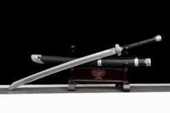 cold moon manganese steel tang dao black hardwood antique silver full tang straight sword 01