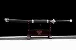 cold moon manganese steel tang dao black hardwood antique silver full tang straight sword 03