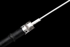 cold moon manganese steel tang dao black hardwood antique silver full tang straight sword 14