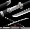 cold moon manganese steel tang dao black hardwood antique silver full tang straight sword main