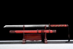 blood kill crimson xiu chun dao corrosion etched manganese steel red lattice saya 02