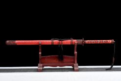 blood kill crimson xiu chun dao corrosion etched manganese steel red lattice saya 03