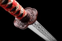 blood kill crimson xiu chun dao corrosion etched manganese steel red lattice saya 07