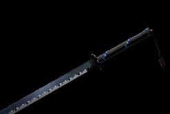 dark soul tactical xiu chun dao black roasted manganese steel camouflage leather saya 09