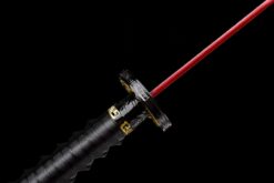 dragon king crimson flame tang dao red roasted manganese steel dragon motif leather saya 15