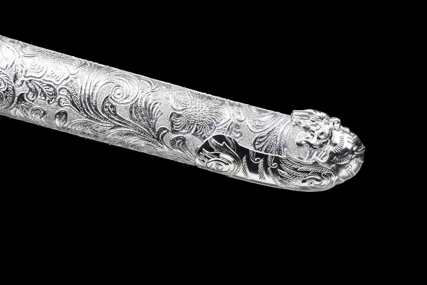 fu hu silver tiger xiu chun dao blue roasted manganese steel phoenix tail silver saya 06