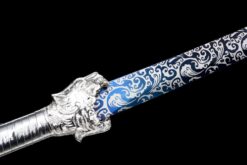 fu hu silver tiger xiu chun dao blue roasted manganese steel phoenix tail silver saya 07
