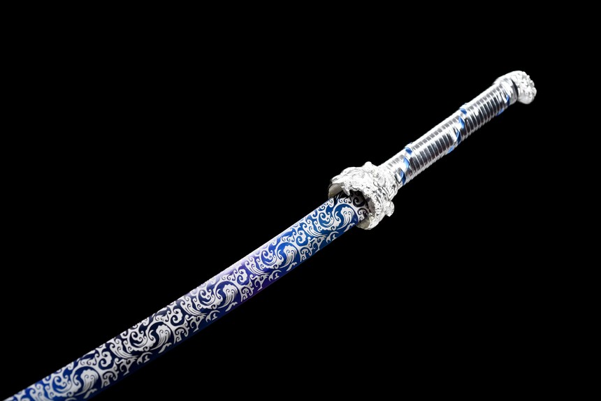 fu hu silver tiger xiu chun dao blue roasted manganese steel phoenix tail silver saya 10