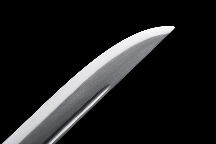 hell dragon iron lock distressed manganese steel tang dao blue leather saya bronze dragon pommel battle ready 09