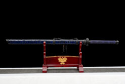 qian mo blue roasted manganese steel tang dao silver etched motif hand carved saya 03