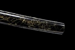 the black widow hand forged spring steel katana gold web pattern saya battle ready 07