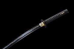 the black widow hand forged spring steel katana gold web pattern saya battle ready 18 1