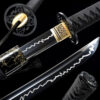the black widow hand forged spring steel katana gold web pattern saya battle ready main