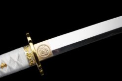 the frozen star hand forged 9610 spring steel katana galaxy blue saya battle ready 10