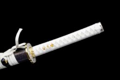 the frozen star hand forged 9610 spring steel katana galaxy blue saya battle ready 13